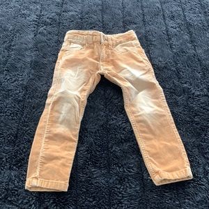 Girls Mustard color Velvet United Colors of Benetton Pants